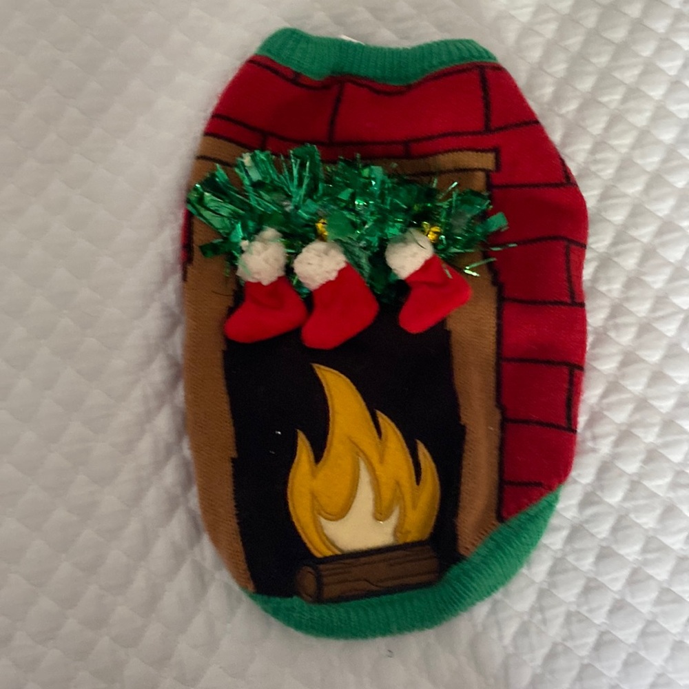 Merry and Bright Dog ugly Christmas Sweater size medium